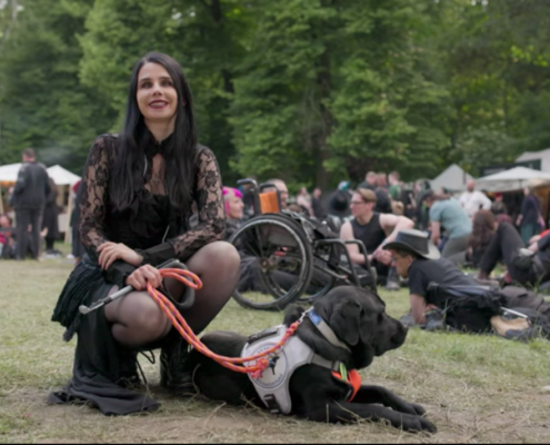 Johanna Krins mit Blindenführhund Aris - Beitrag des ZDF